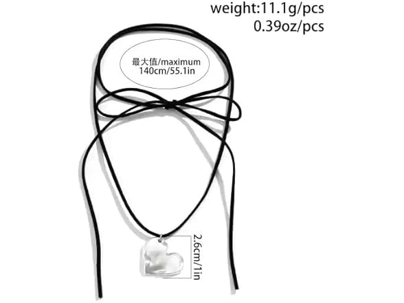 AYAL Chunky Puffy Heart Choker Necklace