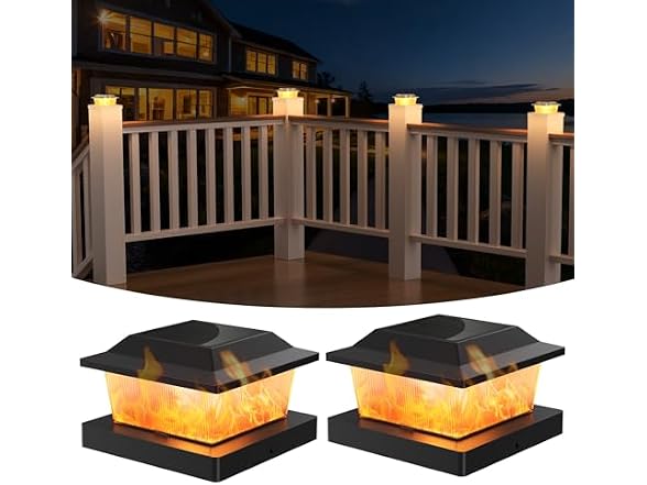 Flyingod Solar Post Cap Light 2-Pack