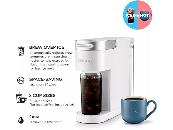 Keurig K-Iced Plus Single-Serve Coffee Maker, Brews Iced Cof (Open Box)