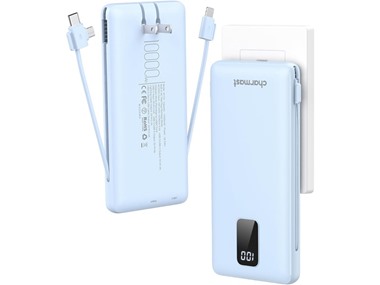 $24.99, Was $34.99, 28% Off! 2 Pack 10000mAh Power Bank w/ Cables dealfomo