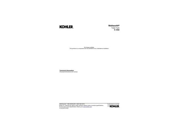 KOHLER Wellworth 1.6 Gpf Tank