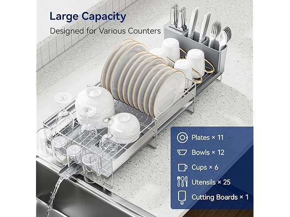 Pantasia Expandable Stainless Dish Rack