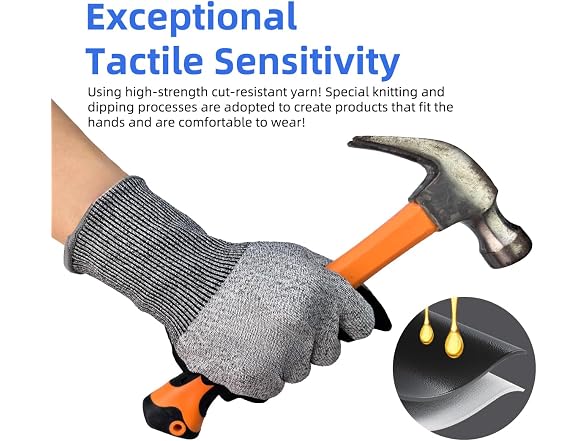 MACSHRK GAR-98 Cut Resistant Work Gloves, 2 Pair