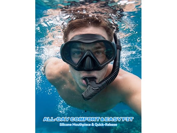 Aegend Foldable Dry Snorkel Adult Youth