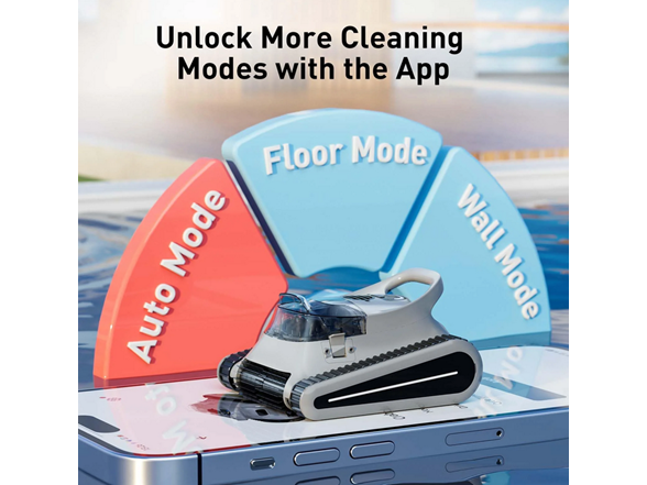 Seauto Crab Cordless Robotic Pool Cleaner Purple