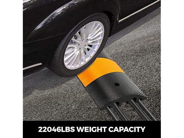 2pcs 6 Feet Rubber Speed Bump Driveway Modular