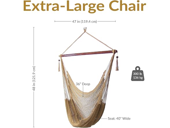 Sunnydaze Outdoor Hammock Chair Swing
