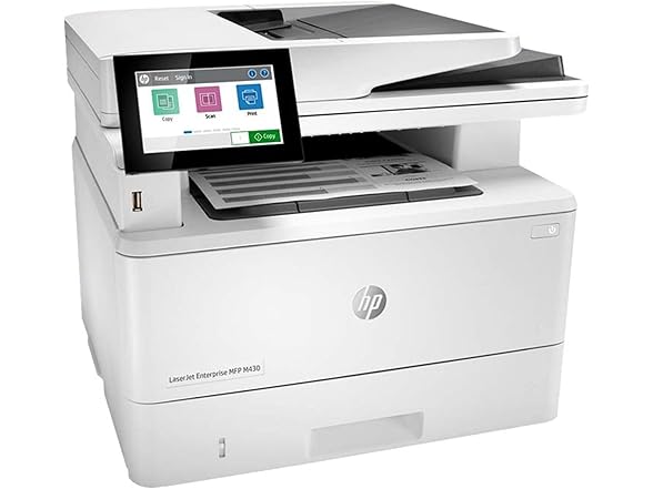 HP LaserJet Enterprise MFP M430f Monochrome All-in-One Printer with Built-in Ethernet & 2-Sided Printing (3PZ55A),White, Large (Open Box)