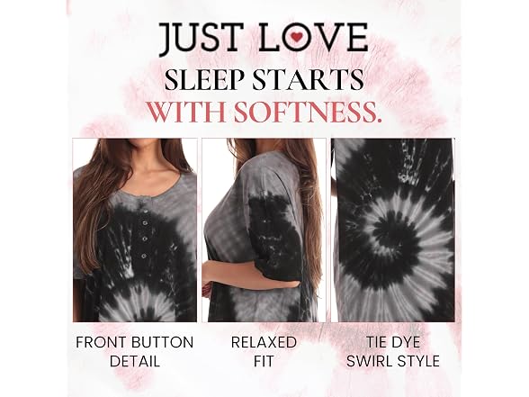 Just Love (S) Short Sleeve Nightgown Sleep Dress