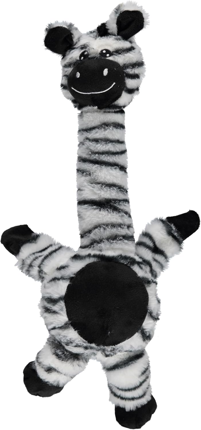 Cudlie Plush Dog Toy w 3D Animal Head & Large Belly- Zebra - Gallery 4
