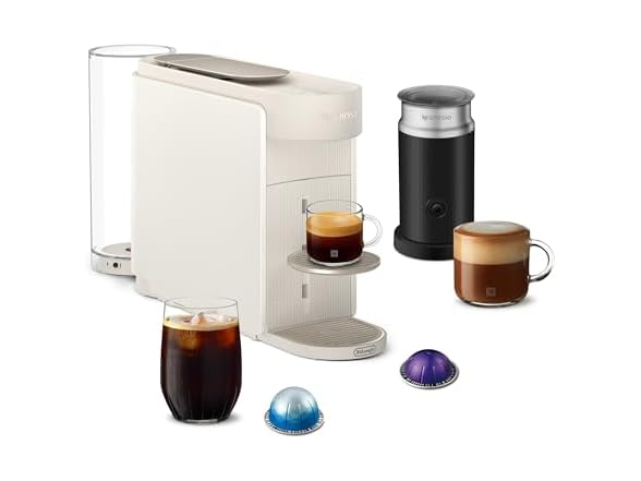 Nespresso Vertuo Up Coffee Machine with Milk Frother, White
