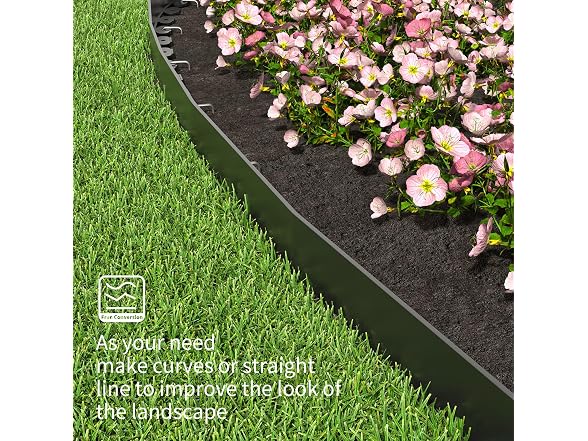 LXVOOEE 20FT Landscape Edging 30 Spikes