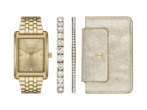 Folio Womens ThreeHand GoldTone Watch