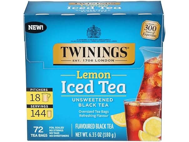 $2.91, Was $4.89, 40% Off! Twinings Iced Tea, Lemon, 72 Count dealfomo