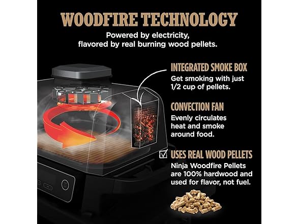 Ninja OG701 Woodfire Outdoor Grill & Smoker, 7-in-1