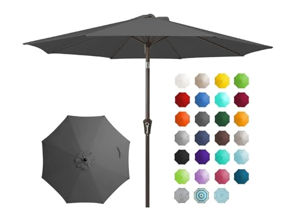 JEAREY 9FT Patio Market Umbrella