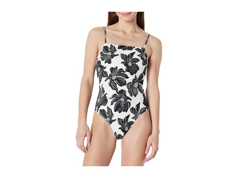 Cream Black Floral