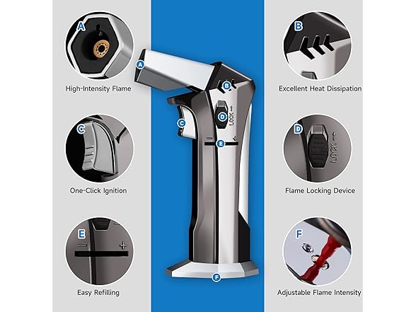 Kitchen Torch Adjustable Flame