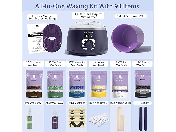 BLITZWAX Brazilian and Bikini Waxing Kit