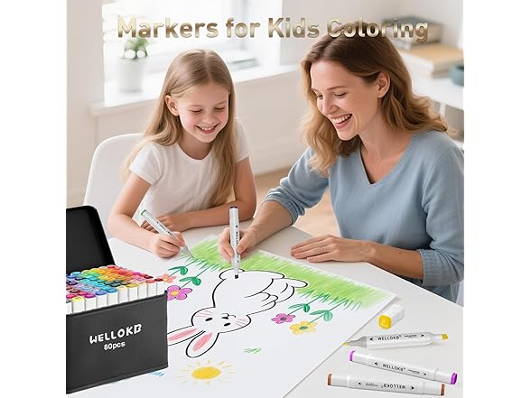 80 Colors Dual Tip alcohol markers