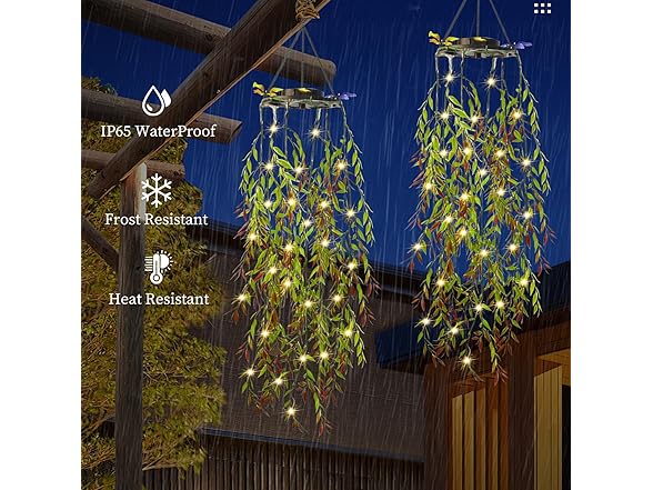 KagoLing Fake Plants with Fairy Lights
