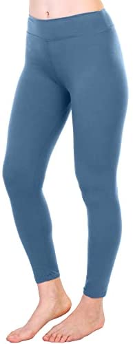 Angelina 138_A-BLUPLU_4_S-M Small - Medium Women's Microfiber High Waist Full Coverage Cropped Legging A