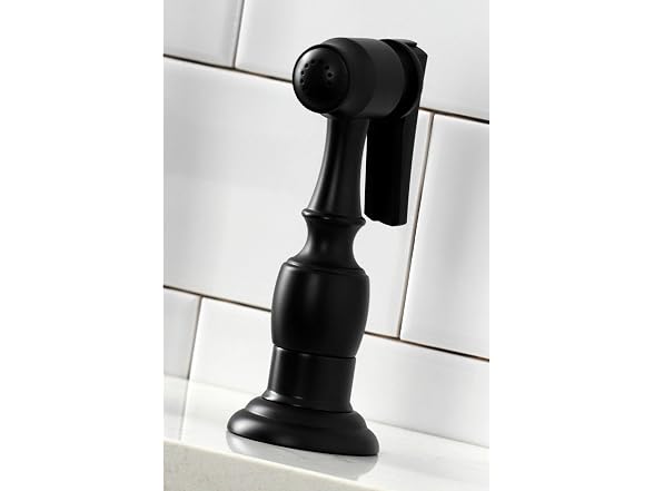 Kingston KS1270PKLBS Bridge Kitchen Faucet w Brass Sprayer