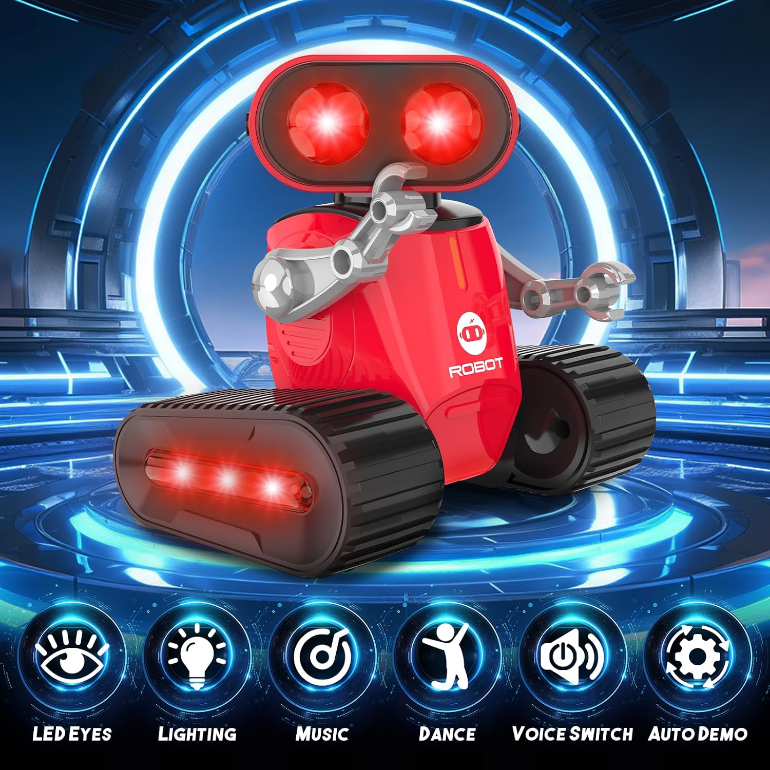 UFLYTOO LA RC Robot Toy w/ LED Eyes Music & Dance - Gallery 14