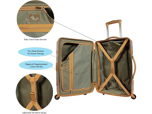 World Traveler Chariot 2-Piece Vintage Hardside Luggage Set