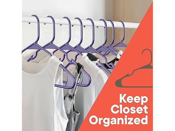 Purple Plastic Hangers 20 Pack