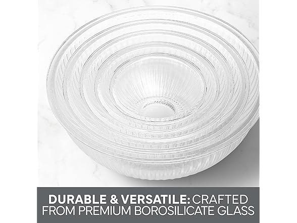 12Pc Glass Mixing Bowl Set