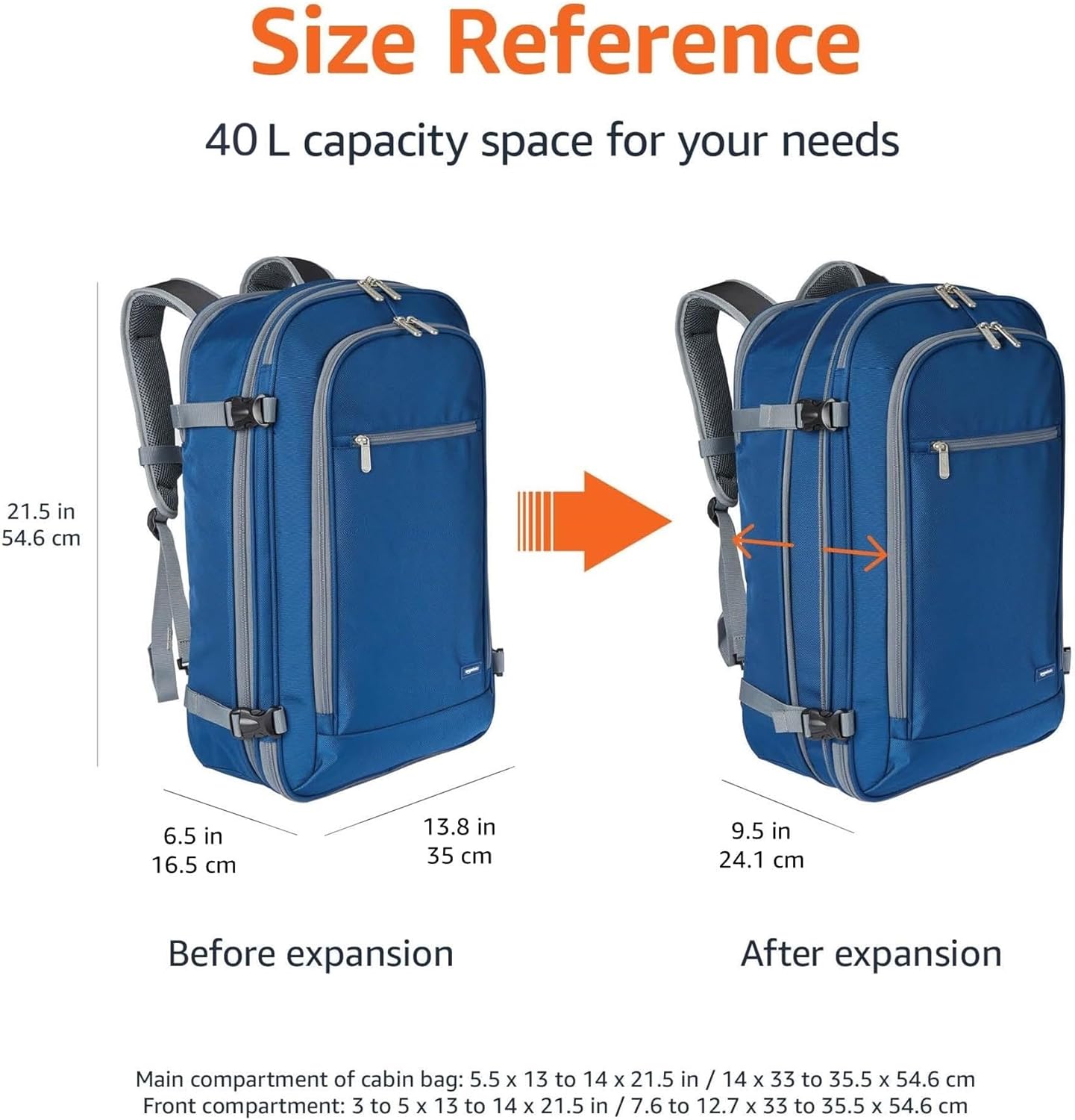 AmazonBasics Carry-On Travel Backpack - Gallery 16