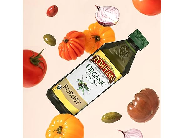 Pompeian Robust Organic Extra Virgin Olive Oil 48 oz.