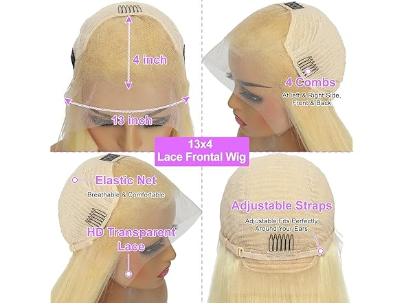GOMOST 13x4 Blonde Lace Front Wigs