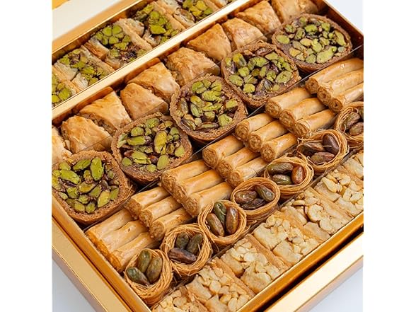 Zaitoune Cashew & Pistachio Baklava Selection Box - 1.1 lb