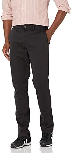 Amazon Essentials Men's Athletic-Fit Washed Comfort Stretch Chino Pant (Previously Goodthreads), Black, 40W x 34L