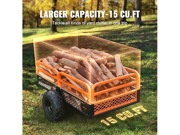 VEVOR Heavy Duty Steel ATV Dump Trailer