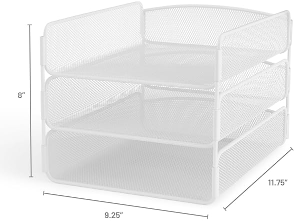 Safco Onyx Desk Organizer, 3 Trays