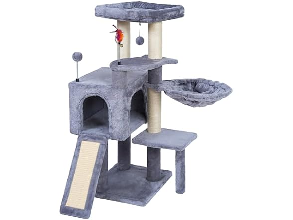 AIWIKIDE Cat Tree Has Scratching Toy with A Ball