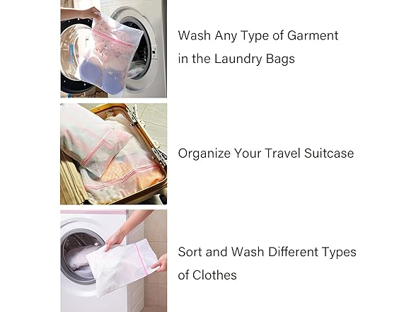 Casaphoria 5Pcs Bra Laundry Bags for Was