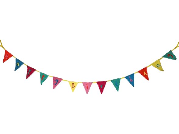 alking Tables Happy Birthday Felt Bunting Reusable