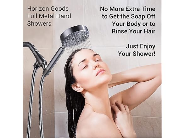 All Metal Shower Head with Hose