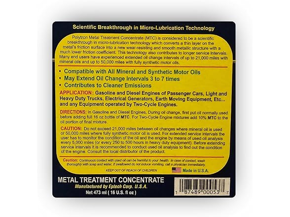 Metal Treatment Concentrate Oil Additive (MTC)