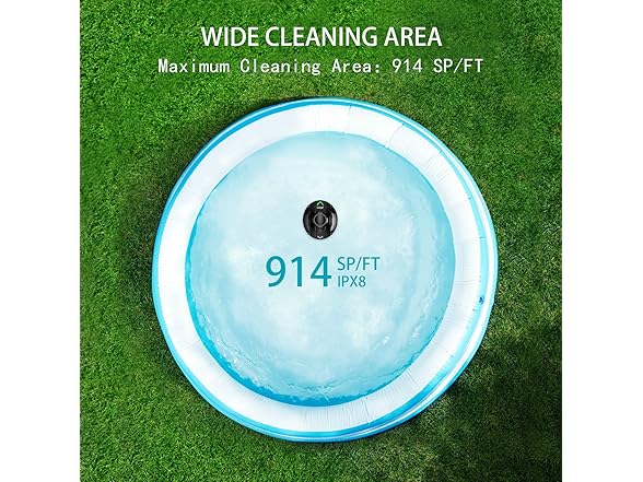 Alescu BLACK-JQR Cordless Robotic Pool Vacuum Black