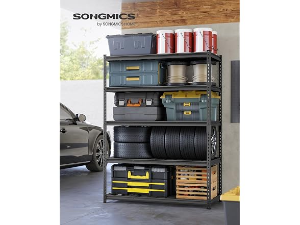 SONGMICS 5-Tier Steel Storage Shelves 2,200 lb Load
