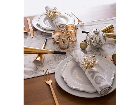 DII Holiday Dining Christmas Table Runner