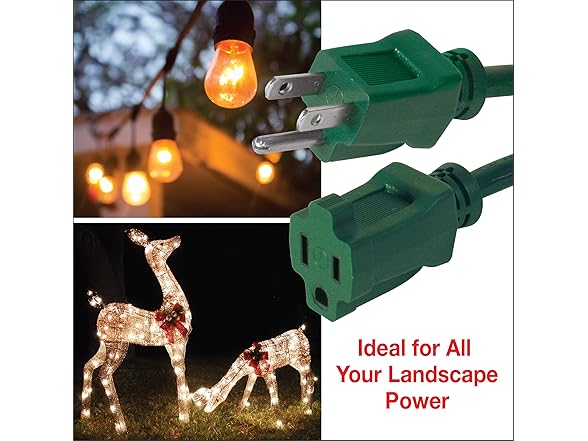 Clear Power 9FT Outdoor Extension Cord 16/3 SJTW