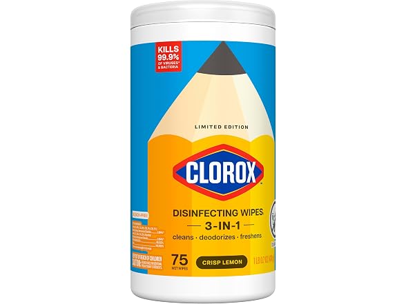 Clorox Disinfecting Wipes Crisp Lemon 75ct