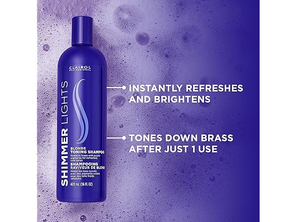 (2 Pack) Clairol Professional Shimmer Lights Purple Shampoo