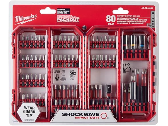 Milwaukee 48-32-4094 Shockwave Bit Kit w/ 80 Pcs